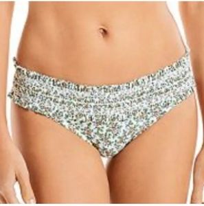 TORY Burch Costa Smocked Hipster Bikini Bottoms Love Floral